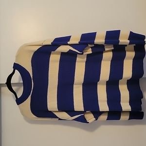 NWOT striped chunky drop shoulder knit sweater - size 1X Sew In Love